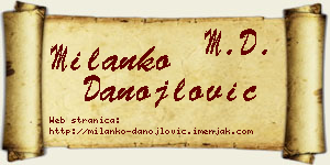 Milanko Danojlović vizit kartica